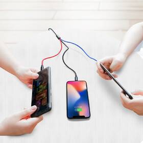 Kábel Baseus 3v1 USB/microUSB+Lightning+USB-C, 3,5A, 1,2m čierny

 obrázok produktu 5 z 6