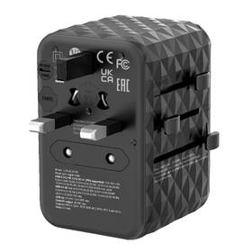 Cestovný adaptér Verbatim UTA-05 GaN III, 2x USB-C PD 65W & QC 4+, 2x USB-A čierny

 obrázok produktu 6 z 11