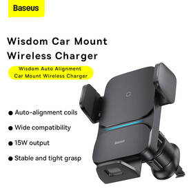 Držiak na mobil Baseus Wisdom Auto Alignment s bezdrôtovým nabíjaním 15 W čierny

 obrázok produktu 11 z 14