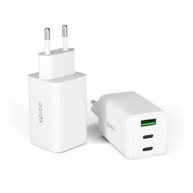 Nabíjačka do siete Epico UltraBoost GaN 65W 1x USB-A/2x USB-C biela

 obrázok produktu 3 z 3