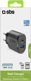 Nabíjačka do siete SBS USB/USB-C 2.1 A BL 

 obrázok produktu 1 z 1