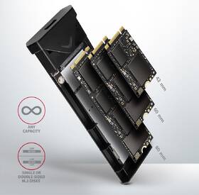 Externý rámček Axagon Black Arrow box, USB-C 10 Gbps - M.2 NVMe SSD čierny

 obrázok produktu 8 z 9