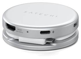 USB Hub Satechi On-the-Go 5 v 1 (1x HDMI 4K 60Hz, 1x USB-C, 1x USB-A 3.0, 1x USB-C PD 60W, 1x SD) strieborný

 obrázok produktu 4 z 8