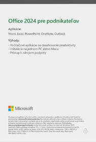 Softvér Microsoft Office 2024 pre domácnosti a podnikateľov SK 

 obrázok produktu 2 z 2