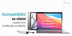 USB Hub i-tec iUSB-C Charging Metal HUB 5port, USB-C video 8K, PD 85W strieborný

 obrázok produktu 5 z 10