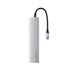 USB Hub Epico 6in1 Aluminium 8K USB-C/1× USB-C, 2× USB 3.0, HDMI, microSD, SD strieborný

 obrázok produktu 2 z 3