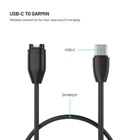 Nabíjací kábel FIXED USB-C na Garmin Forerunner/Fenix/Venu/Vívoactive/Instinct, 2m čierny

 obrázok produktu 3 z 5