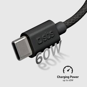 Kábel SBS USB-C/USB-C, PD, 60 W, 1,5 m čierny

 obrázok produktu 2 z 9