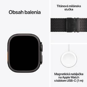 Inteligentné hodinky Apple GPS + Cellular 49 mm čierny titán, čierny titánový milánský tah - S 

 obrázok produktu 6 z 6