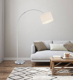 Stojacia lampa TRIO Hotel, oblouková biela

 obrázok produktu 3 z 3