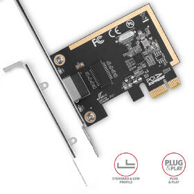 Sieťová karta Axagon PCEE-GRF, PCIe sieťová karta - 1x Gigabit Ethernet port strieborná

 obrázok produktu 2 z 3
