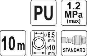 Vzduchová hadica YATO YT-24205 PU 6,5x10mm, 10m 

 obrázok produktu 2 z 2