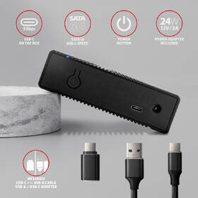 Externý rámček Axagon RIBBED box USB-C 3.2 Gen 1 - SATA 6G 3.5" čierny

 obrázok produktu 4 z 5
