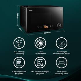 Mikrovlnná rúra Hisense H28SO1 Speed Oven 7in1 čierna

 obrázok produktu 4 z 27