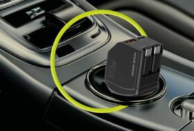 Adaptér do auta Mobile Origin CA22 90W, USB-C + USB-A, 2x USB-C kábel čierny

 obrázok produktu 8 z 13