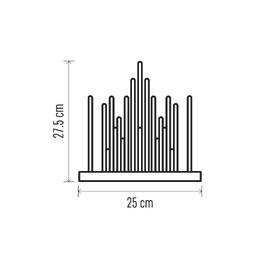 LED dekorácie EMOS 20 LED svietnik čierny, 27,5 cm, 3x AA, vnútorná, teplá biela, časovač 

 obrázok produktu 4 z 4