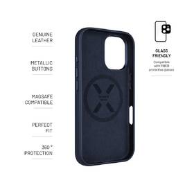 Kryt na mobil FIXED MagLeather s podporou MagSafe na Apple iPhone 16 modrý

 obrázok produktu 3 z 3