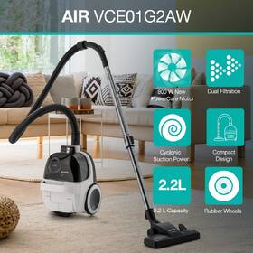 Podlahový vysávač Gorenje VCE01G2AW G200 AIR biely

 obrázok produktu 9 z 13