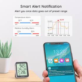 Senzor Govee Teploměr a vlhkoměr s displejem, Bluetooth biely

 obrázok produktu 5 z 5