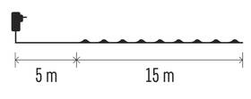 Vianočné osvetlenie EMOS 150 LED nano reťaz zelená, 15 m, vonkajšia aj vnútorná, teplá biela, časovač 

 obrázok produktu 7 z 8