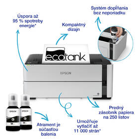 Tlačiareň atramentová Epson EcoTank M1170 čierna/biela

 obrázok produktu 3 z 14