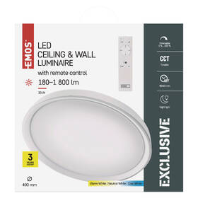 LED stropné svietidlo EMOS Ilvy, kruh, 30W, stmievateľné, CCT biele

 obrázok produktu 1 z 1