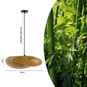 Závesné svietidlo IMMAX BOHO HILO, D80cm, E27, bambus čierne/hnedé

 obrázok produktu 2 z 5