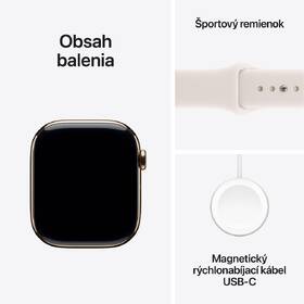 Inteligentné hodinky Apple GPS + Cellular 46mm zlatý titán - svetlo rumený športový remienok - M/L 

 obrázok produktu 7 z 7