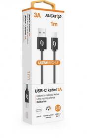 Kábel Aligator Power USB/USB-C, 3A, 1m čierny

 obrázok produktu 2 z 3