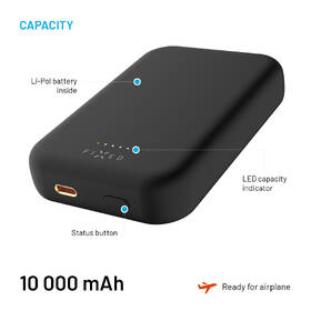 Powerbank FIXED MagZen (2nd gen.) s bezdrôtovým nabíjaním a podporou MagSafe, 10 000 mAh čierny

 obrázok produktu 4 z 8