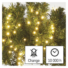 Vianočné osvetlenie EMOS 400 LED reťaz - ježko, 8 m, vonkajšia aj vnútorná, teplá biela, časovač 

 obrázok produktu 2 z 8