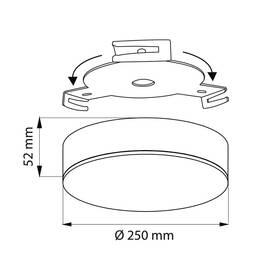 LED stropné svietidlo McLED Mold R25, 25W, 2700K čierne

 obrázok produktu 4 z 4