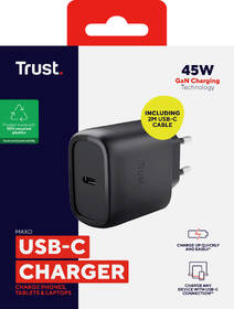 Nabíjačka do siete Trust MAXO 45W GaN, USB-C čierny

 obrázok produktu 7 z 14