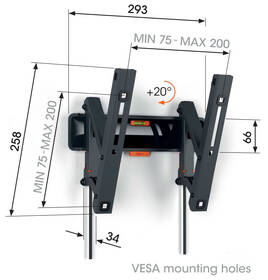 Držiak na TV Vogel’s TVM 3213 výklopný, pre uhlopriečky 19" až 43", nosnosť 15 kg čierny

 obrázok produktu 1 z 10