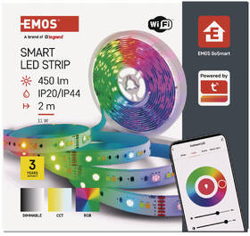 LED pásik EMOS GoSmart 11 W, 450 lm, Wi-Fi RGBCCT, 2 m 

 obrázok produktu 4 z 6