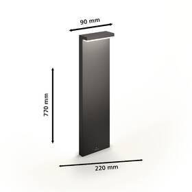 Svietidlo vonkajšie Philips Bustan, 2700 K, 77 cm 

 obrázok produktu 1 z 5