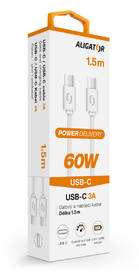 Kábel Aligator Power 65W, USB-C/USB-C, 3A, 1,5m biely

 obrázok produktu 1 z 1