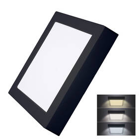 LED stropné svietidlo Solight CCT, prisadené, 18 W, 900 lm, štvorcové čierne

 obrázok produktu 2 z 9