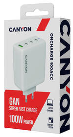 Nabíjačka do siete Canyon GaN 3xUSB-C/1xUSB-A 100 W biela

 obrázok produktu 5 z 5