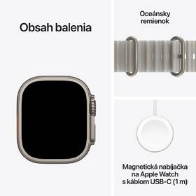 Inteligentné hodinky Apple GPS + Cellular 49 mm prírodný titán, priesvitne sivý oceánsky remienok 

 obrázok produktu 6 z 6