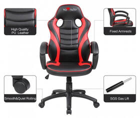 Herná stolička Red Fighter C6 čierna/červená

 obrázok produktu 5 z 9