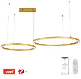 Závesné svietidlo IMMAX NEO FINO NEW SMART, Zigbee 3.0, TUYA, 2 kruhy zlaté

 obrázok produktu 2 z 16