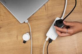 Kábel predlžovací FIXED Charging Strip 2x USB-C a 2x USB, GaN III, PD 65W, 1,5 m biely

 obrázok produktu 8 z 11
