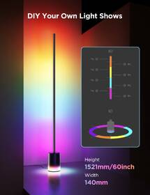 Stojacia lampa Govee Smart LED, RGBICWW + ovládač (Matter) 

 obrázok produktu 6 z 7
