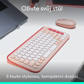 Klávesnica s myšou Logitech POP ICON, US layout ružová

 obrázok produktu 2 z 10