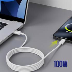 Kábel Allity AUC-03, 100W, USB-C/USB-C, 1m biely

 obrázok produktu 4 z 5