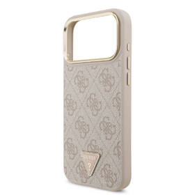 Kryt na mobil Guess PU Leather 4G Triangle Logo Gold Frame MagSafe na Apple iPhone 17 Pro Max ružový

 obrázok produktu 5 z 7
