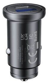 Adaptér do auta Mobile Origin Metal 30W, 1x USB-C,1x USB-A čierny

 obrázok produktu 3 z 11