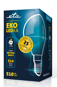 LED žiarovka ETA EKO LEDka mini globe 6W, E14, neutrálna biela 

 obrázok produktu 3 z 3