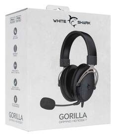 Headset White Shark GORILLA pro PC, PS4/PS5, Xbox, Mac čierny/sivý

 obrázok produktu 6 z 11